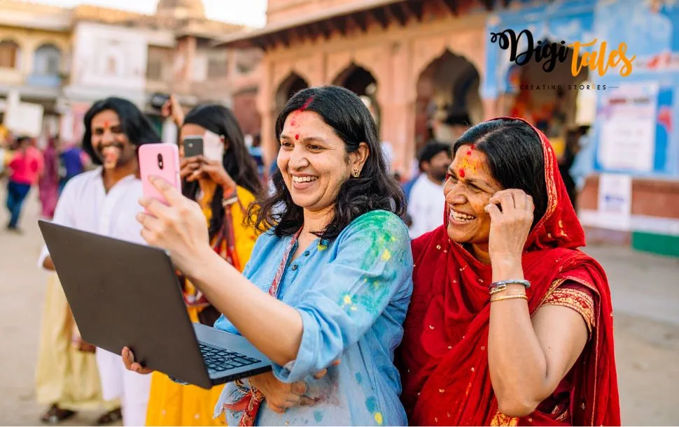 Tier two females interacting on Social Media